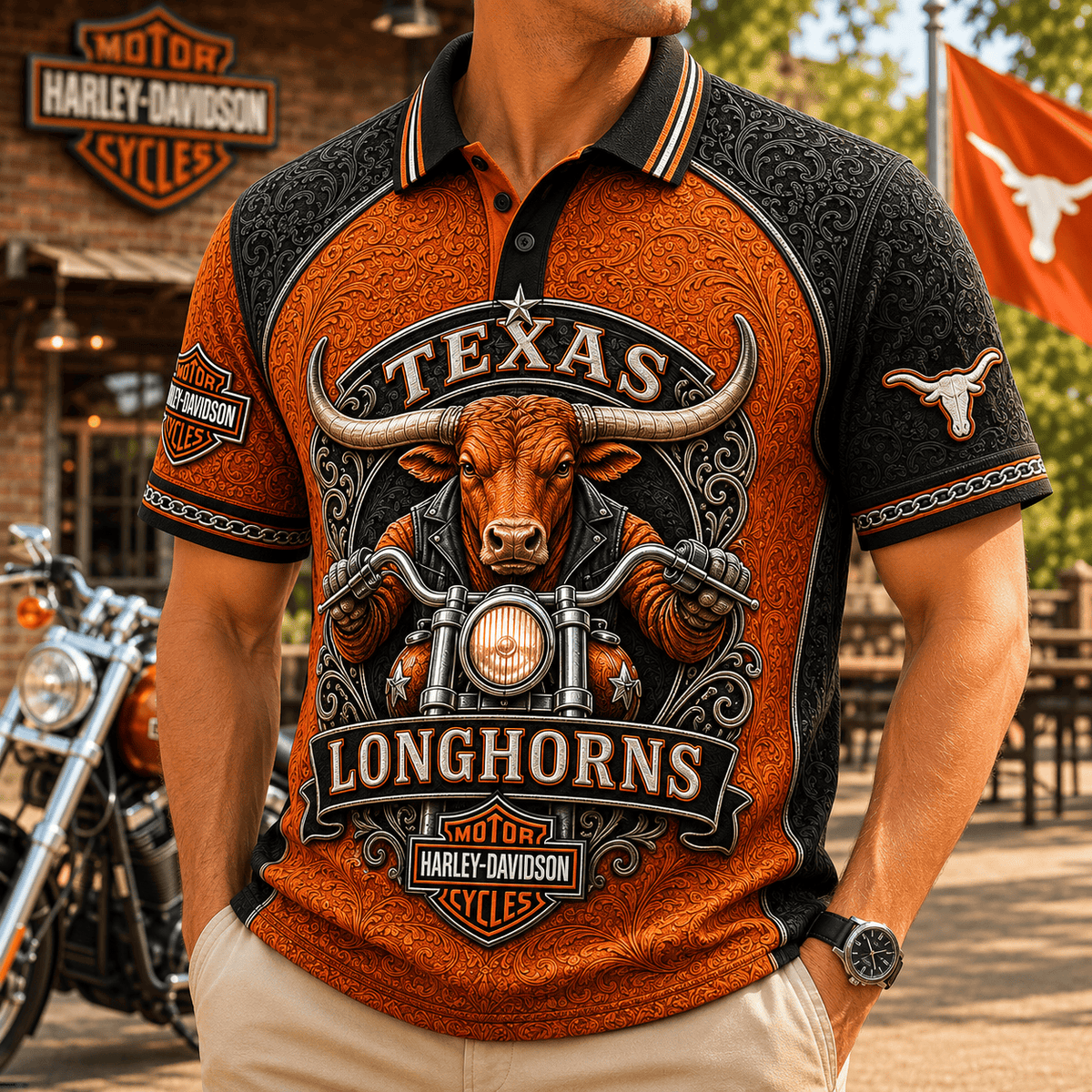 PREMIUM TLS EMBOSS POLO SHIRT HQH