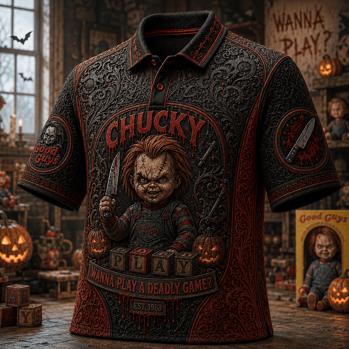 PREMIUM CKY EMBOSS POLO SHIRT HQH