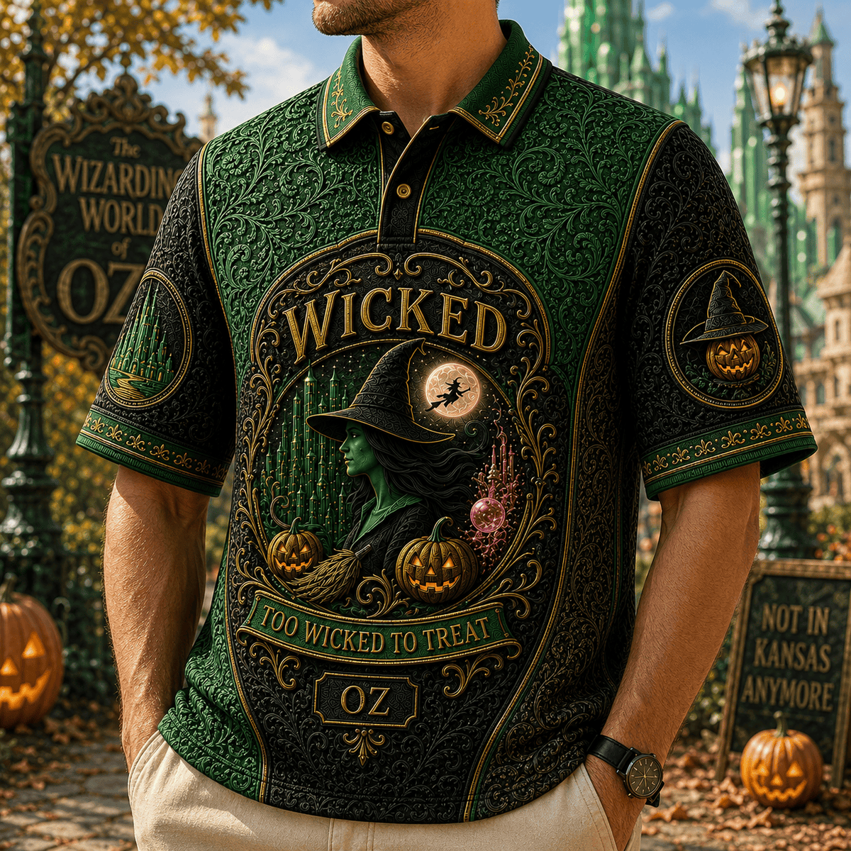 PREMIUM WCKD EMBOSS POLO SHIRT HQH