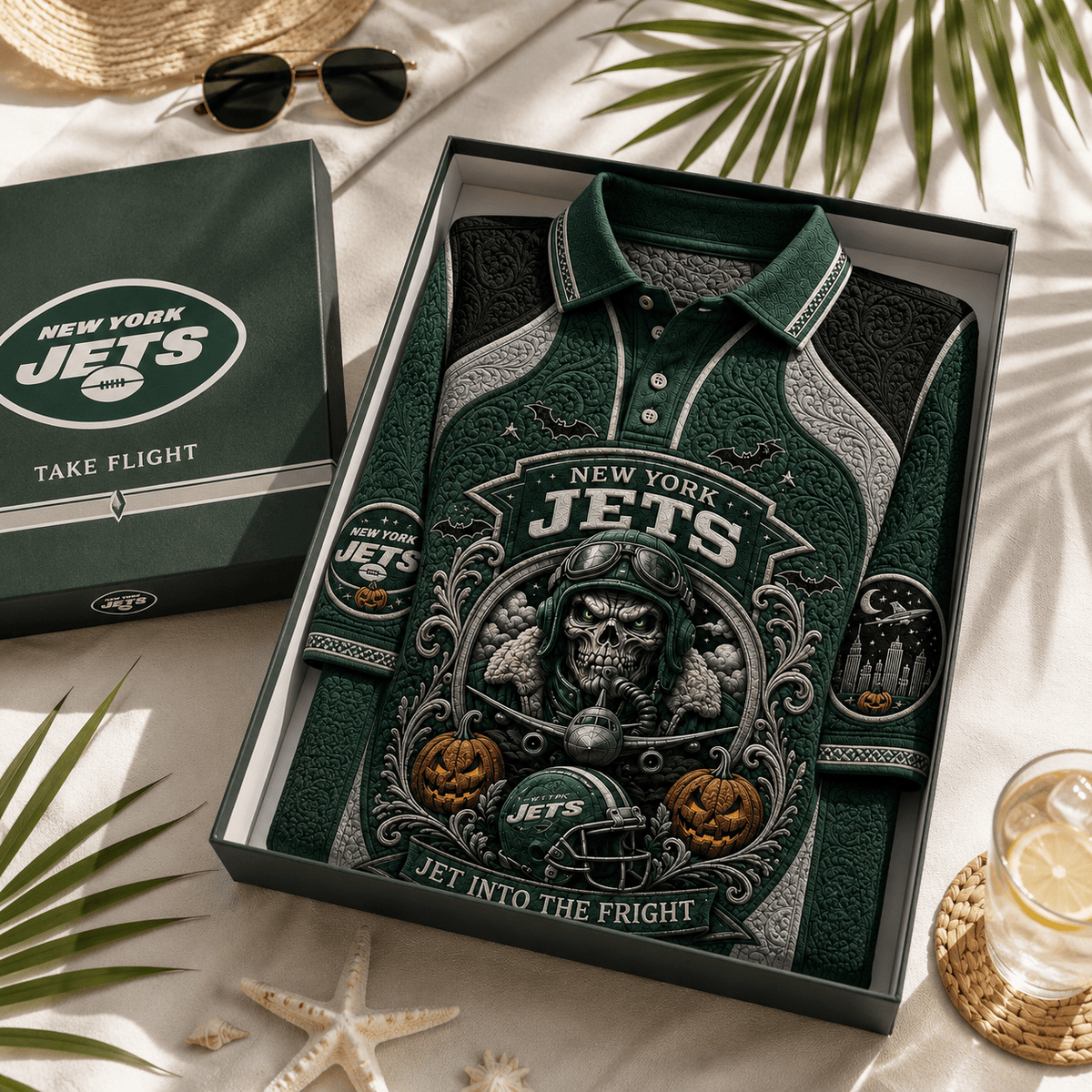 PREMIUM NYJ EMBOSS POLO SHIRT HQH