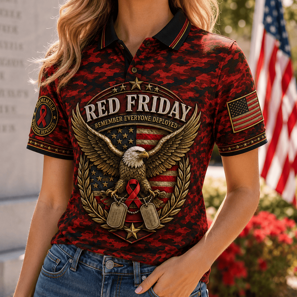 PREMIUM RFY EMBOSS POLO SHIRT TTNL