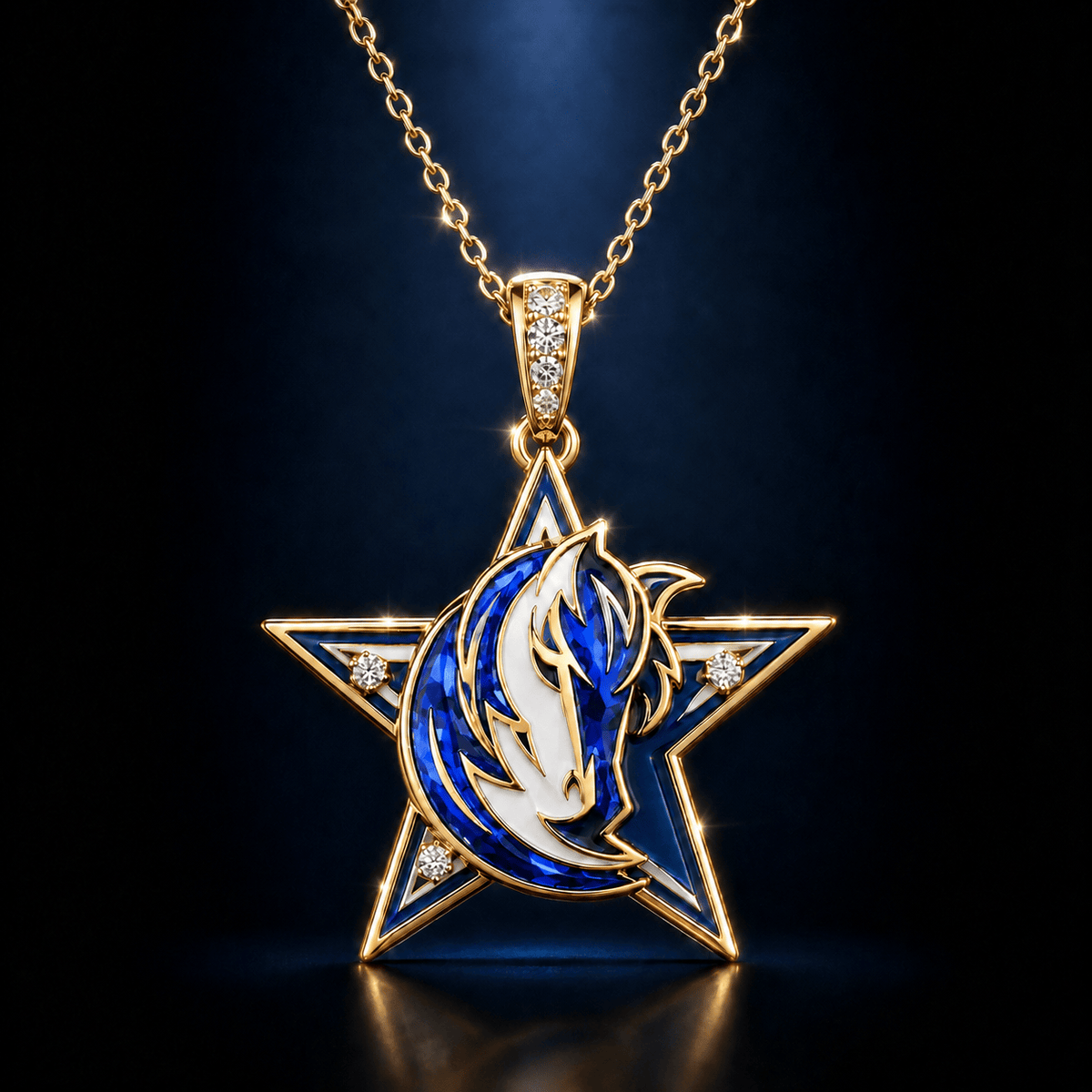 DLCB Solid Gold Chain with Diamond Pendant BMD