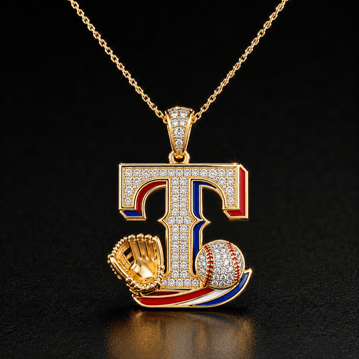 TXG Solid Gold Chain with Diamond Pendant BMD