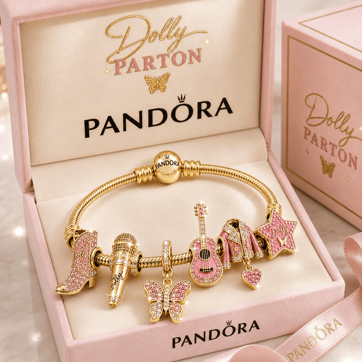 DLPT Gold Charm Bracelet Set BMD