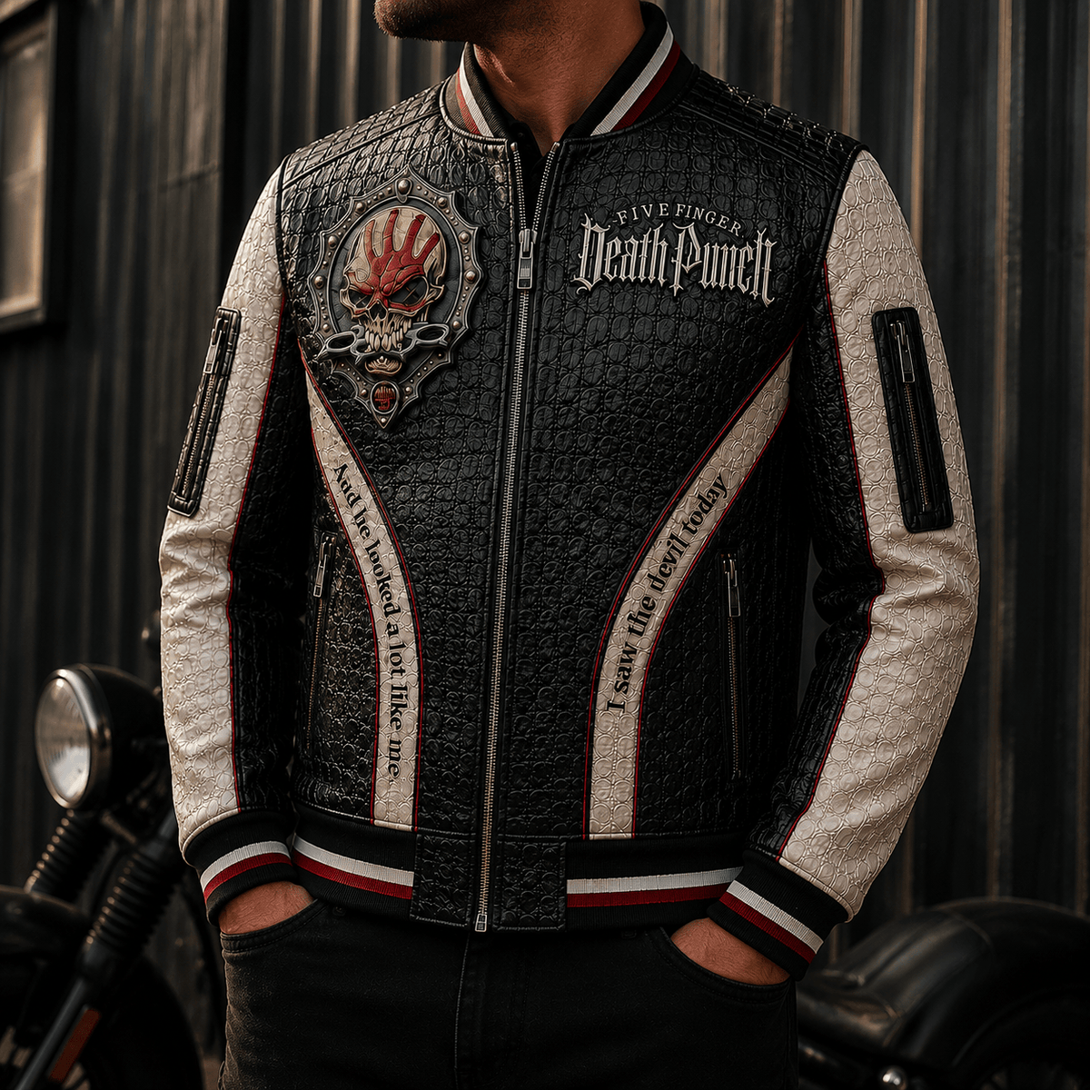Premium 5FDP Leather Zipper Jacket PVNA