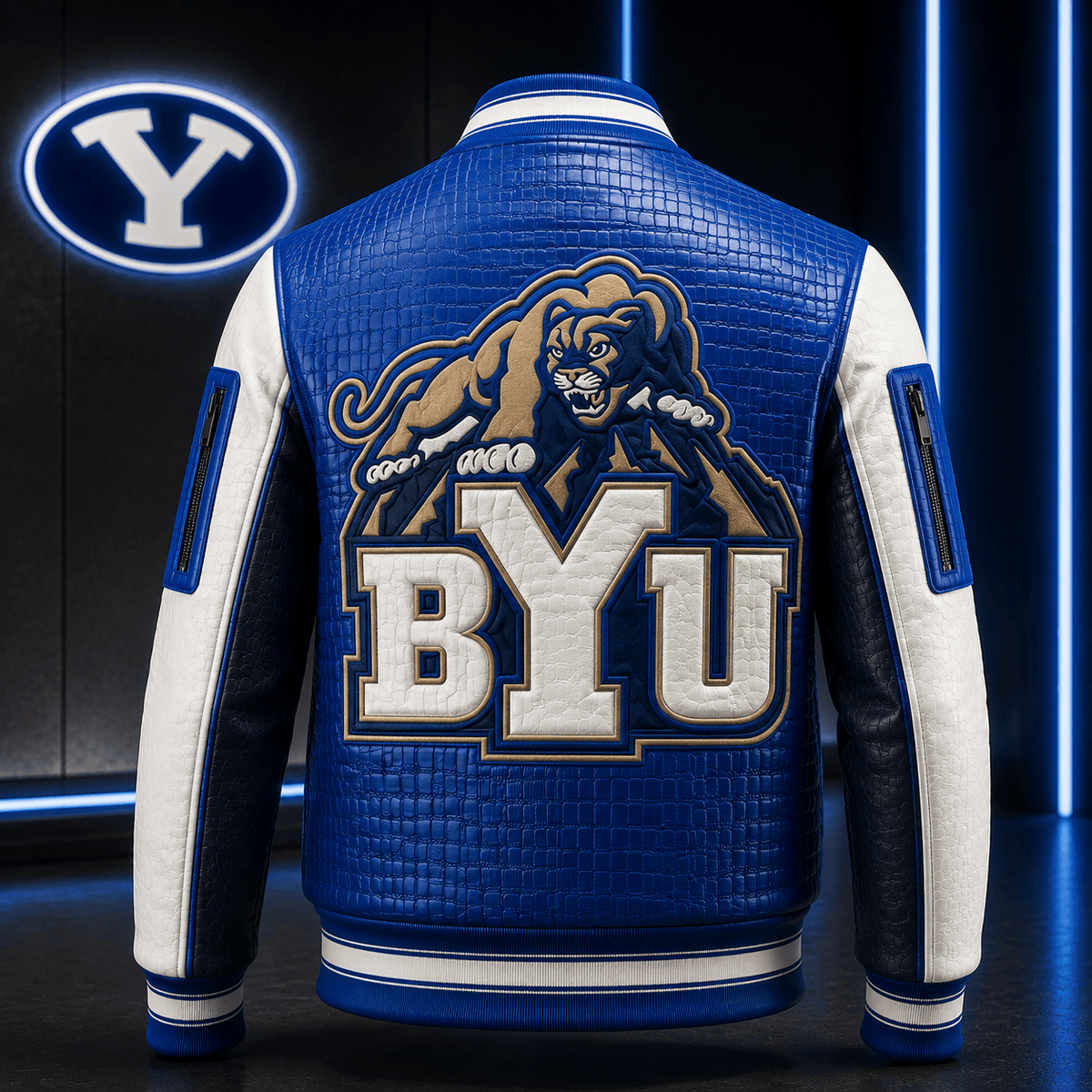 Premium BYU Leather Zipper Jacket TTMH