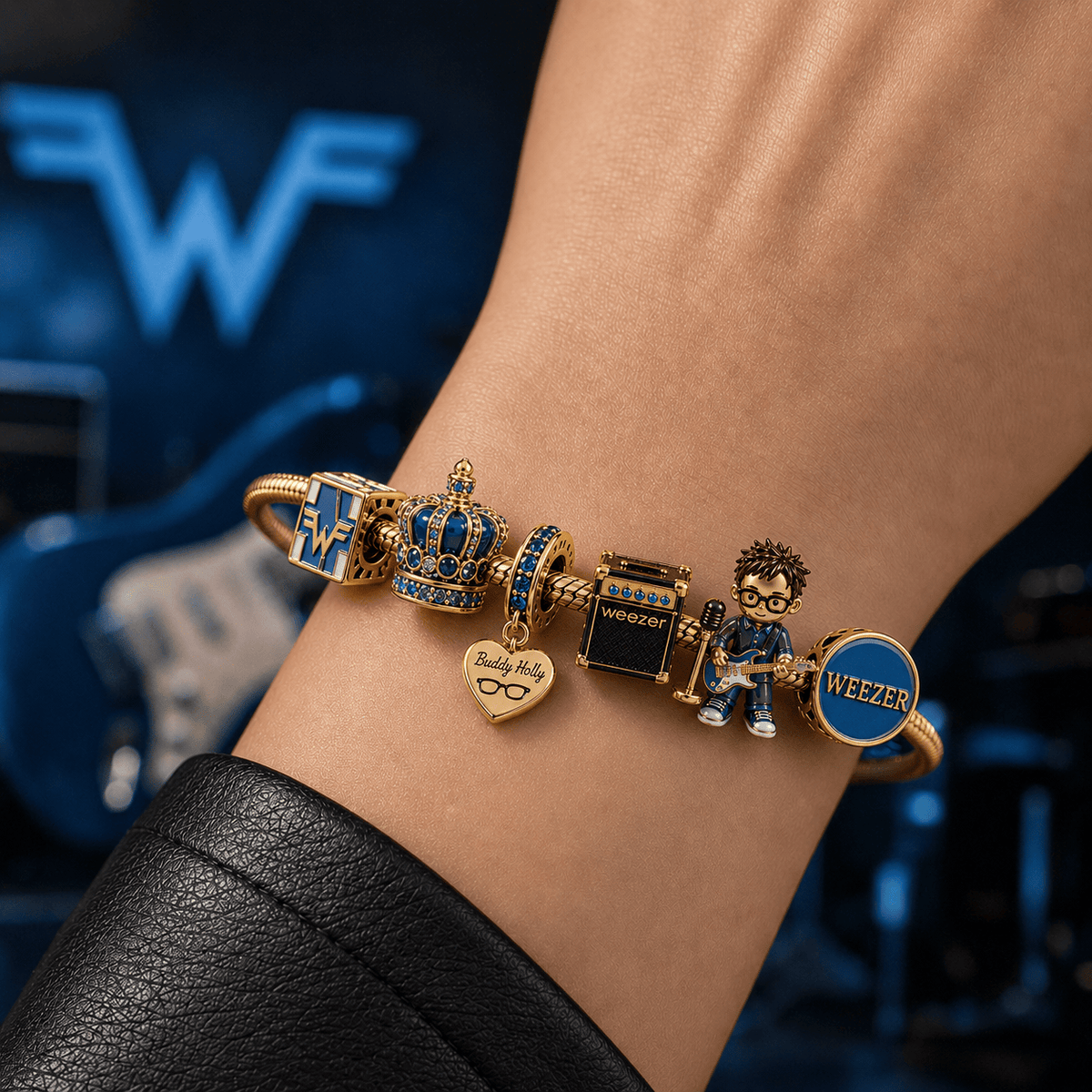WZR Gold Charm Bracelet Set PTT