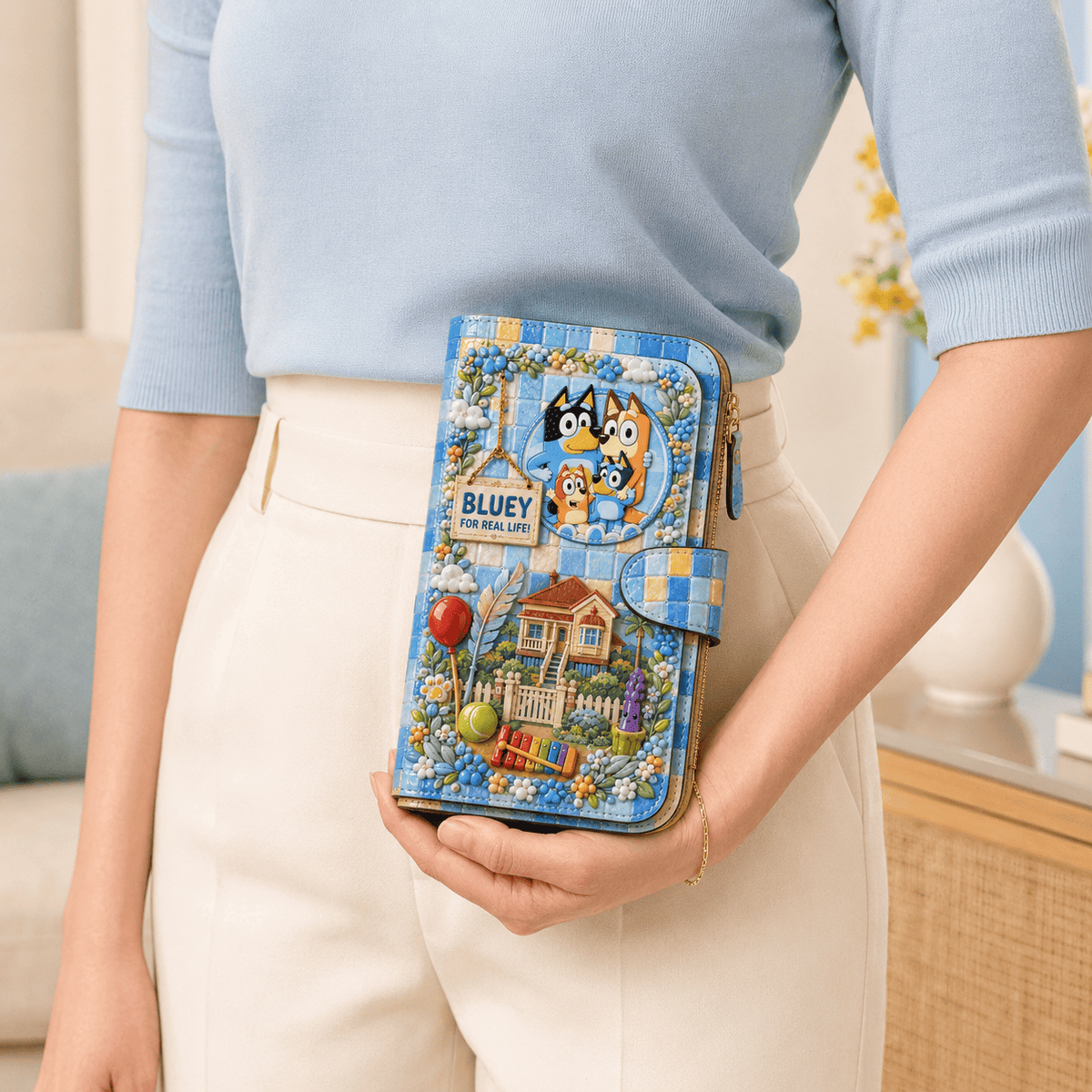 Premium BLU Embossed Wallet NTVA