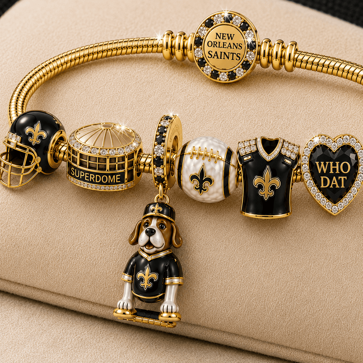 LARS Gold Charm Bracelet Set TMH