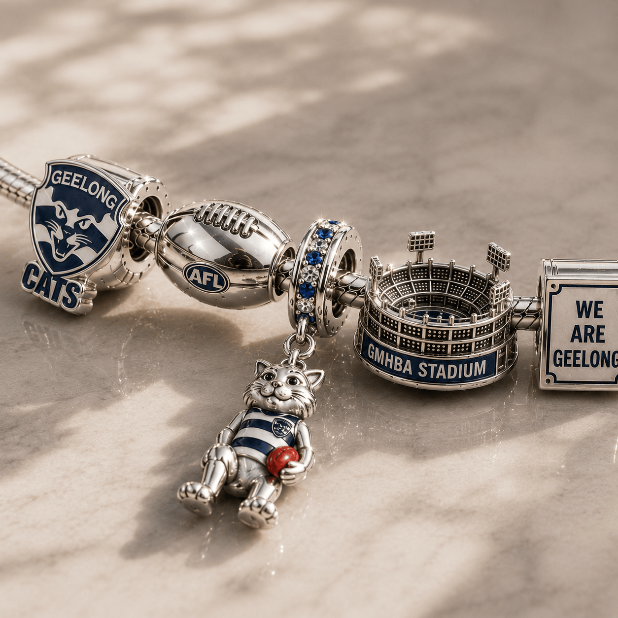 GLC Silver Charm Bracelet Set PNPA