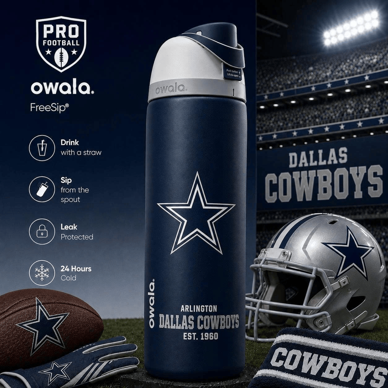 DLCB Owala Water Bottle NHVH
