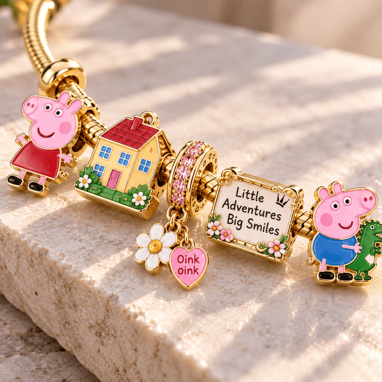 PPPG Gold Charm Bracelet Set PTT