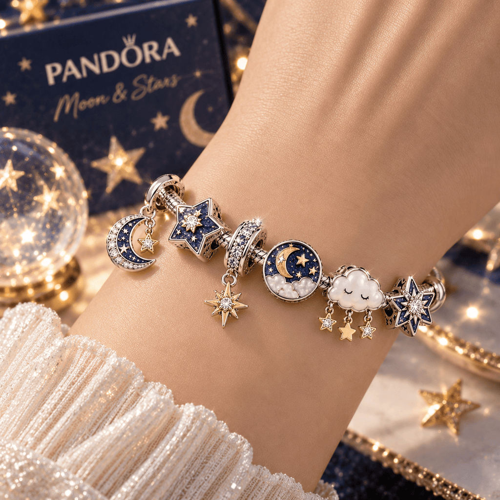 M&S Sliver Charm Bracelet Set PTT