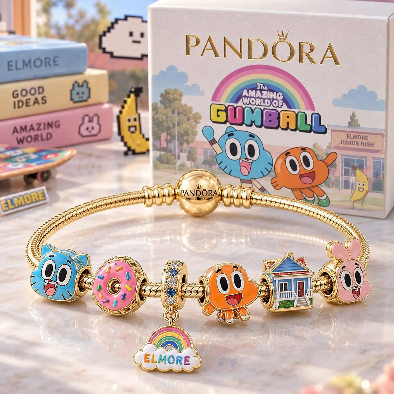 AWG Gold Charm Bracelet Set VTH