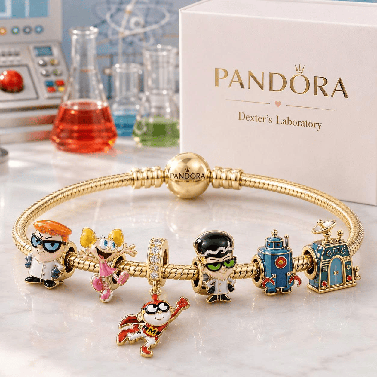 DEX Gold Charm Bracelet Set VTH