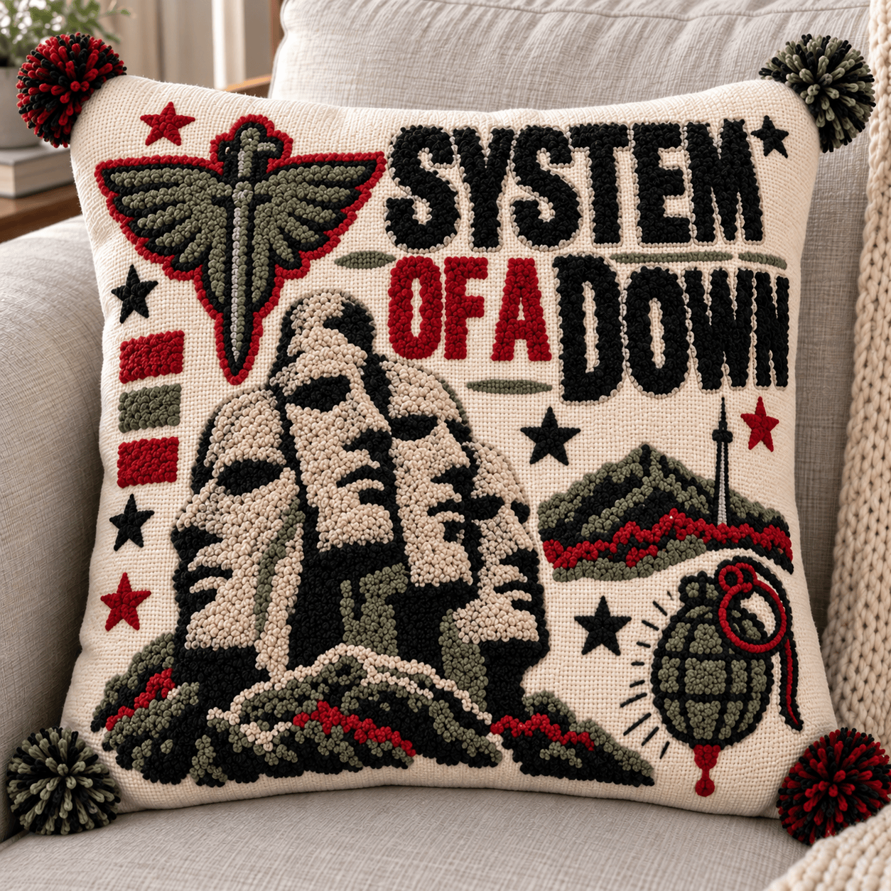 STD Tufted Sofa Cover & Pillow Set NTKO