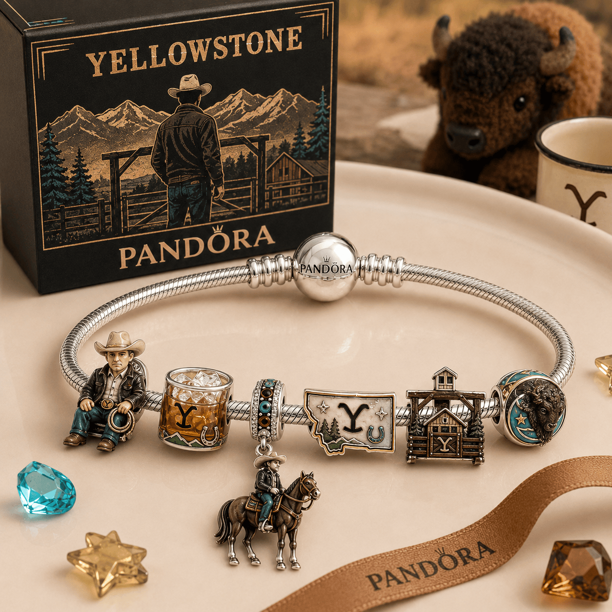 YLST Silver Charm Bracelet Set HQH