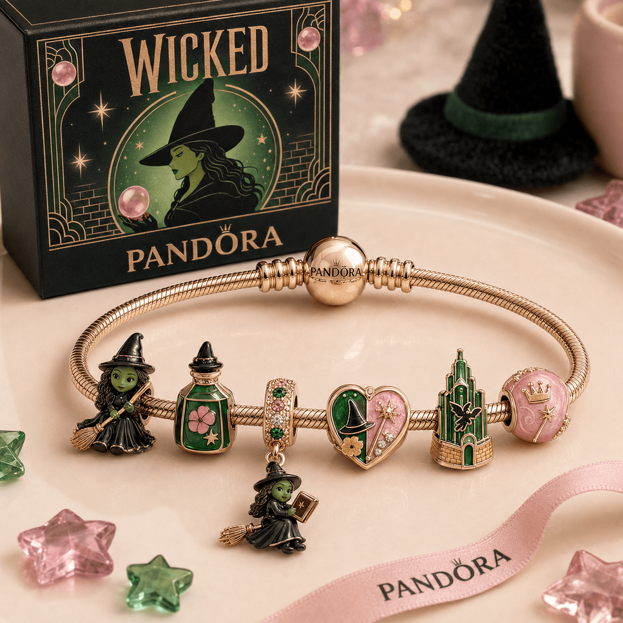 WCKD Silver Charm Bracelet Set HQH