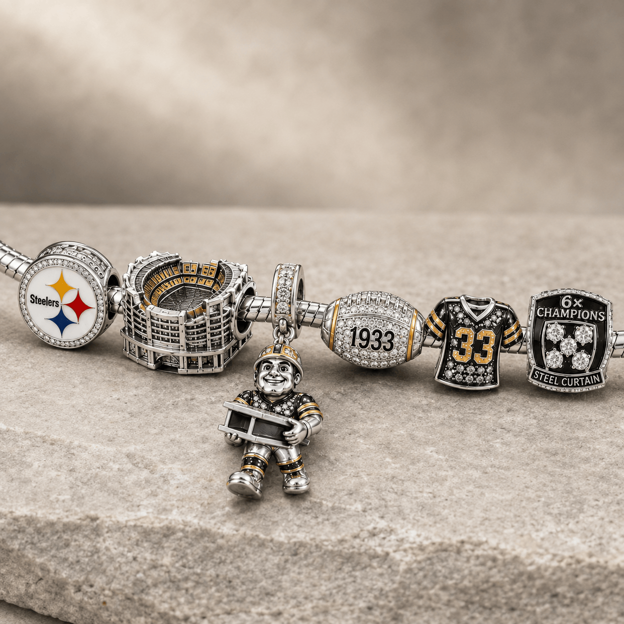 PBS Silver Charm Bracelet Set NTVA