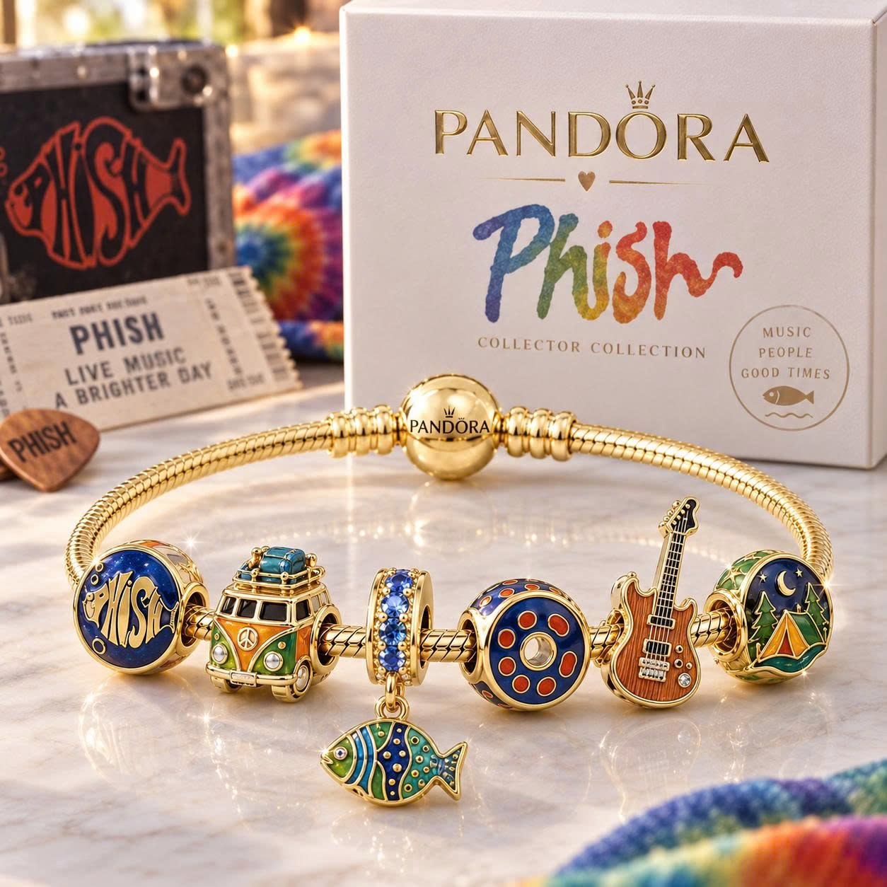 PIH Gold Charm Bracelet Set VTH