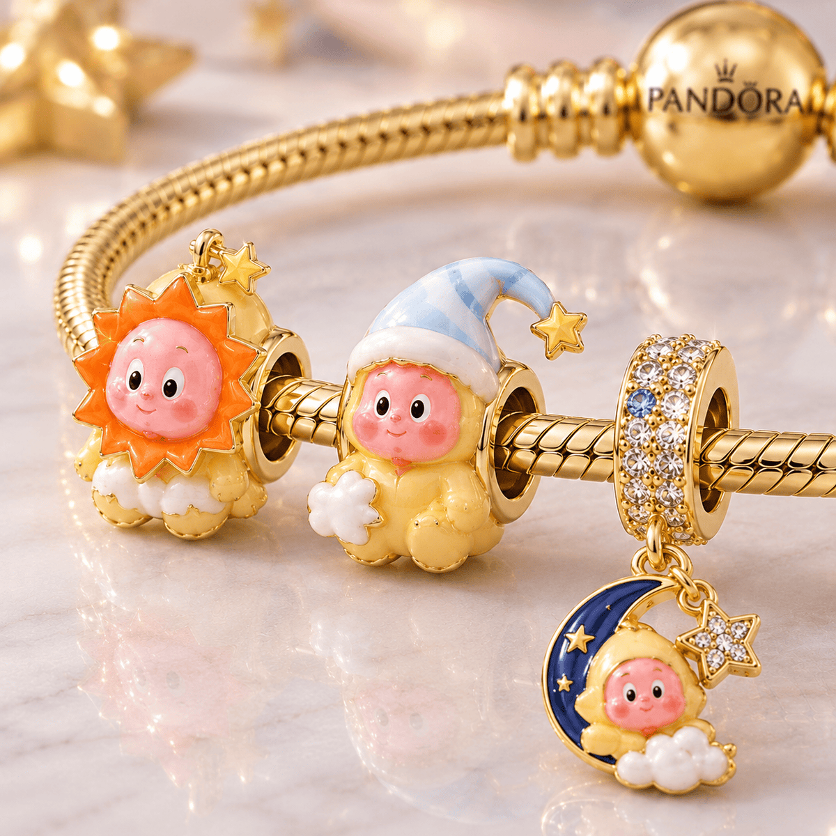TTLS Gold Charm Bracelet Set VTH