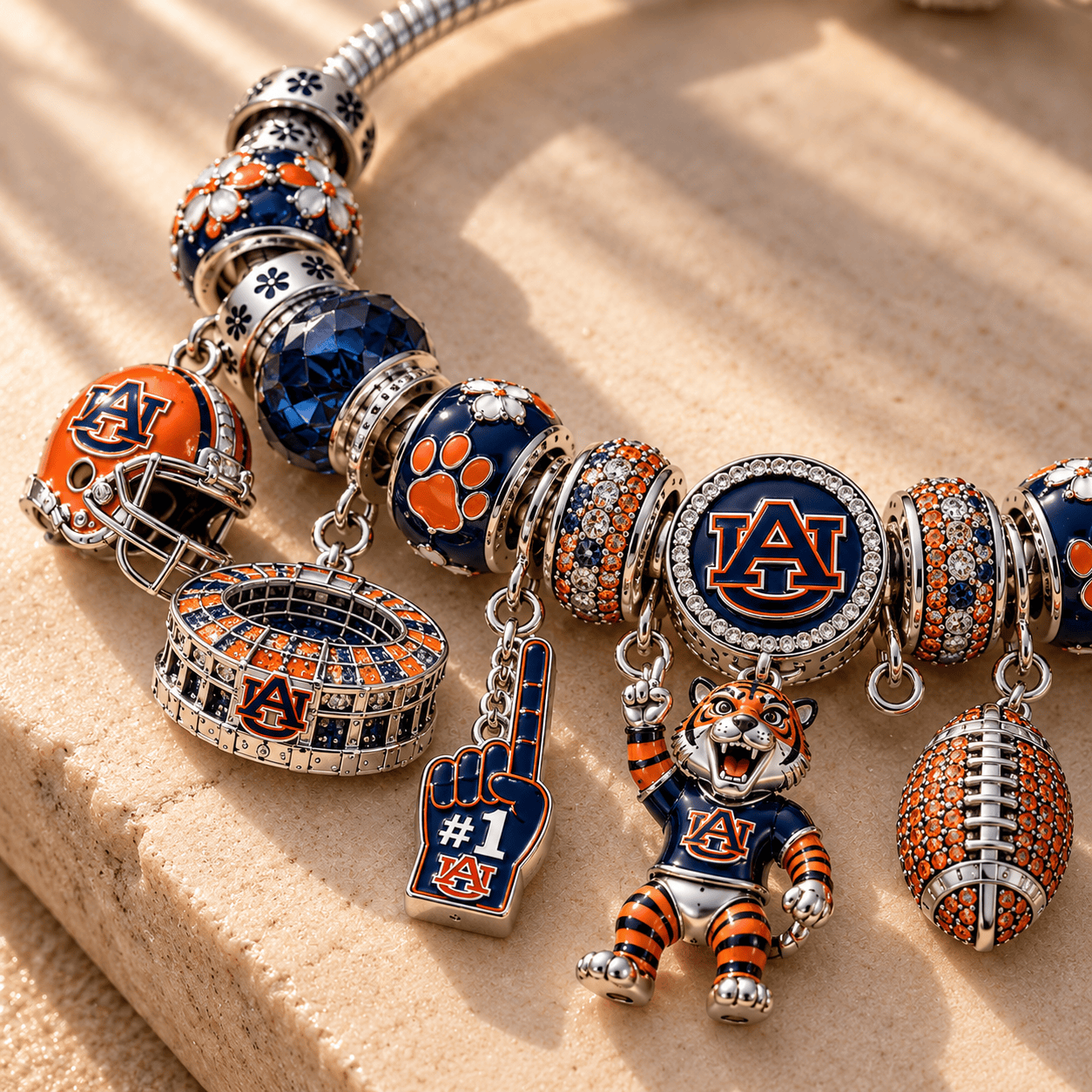 ABTG Silver Charm Bracelet Set NTTB