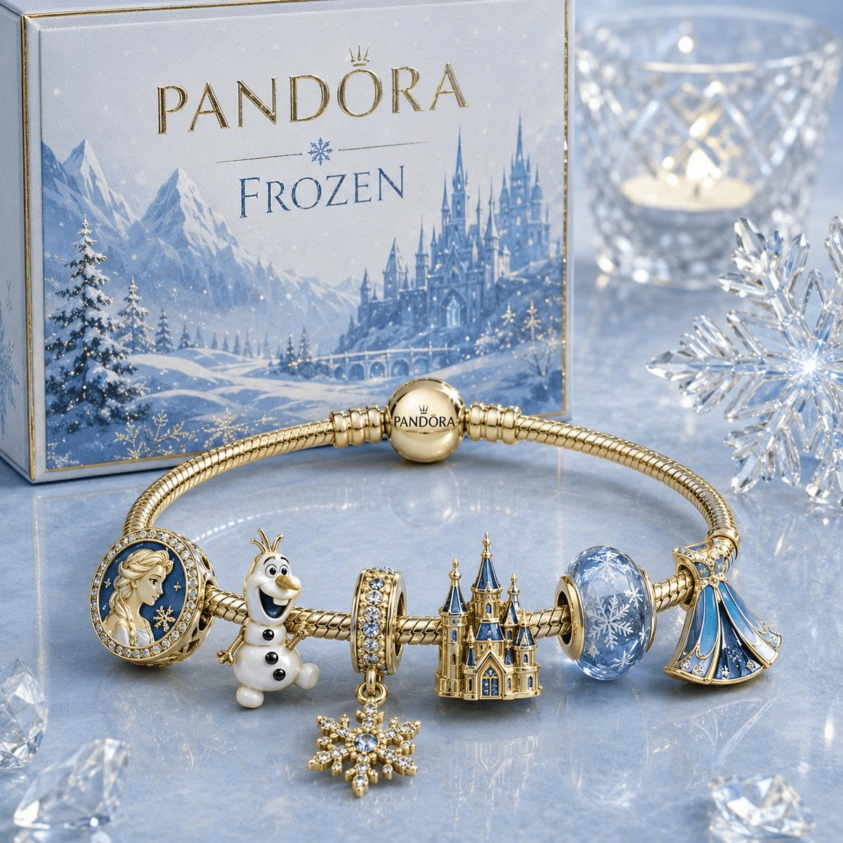 FRZ Gold Charm Bracelet Set VTH