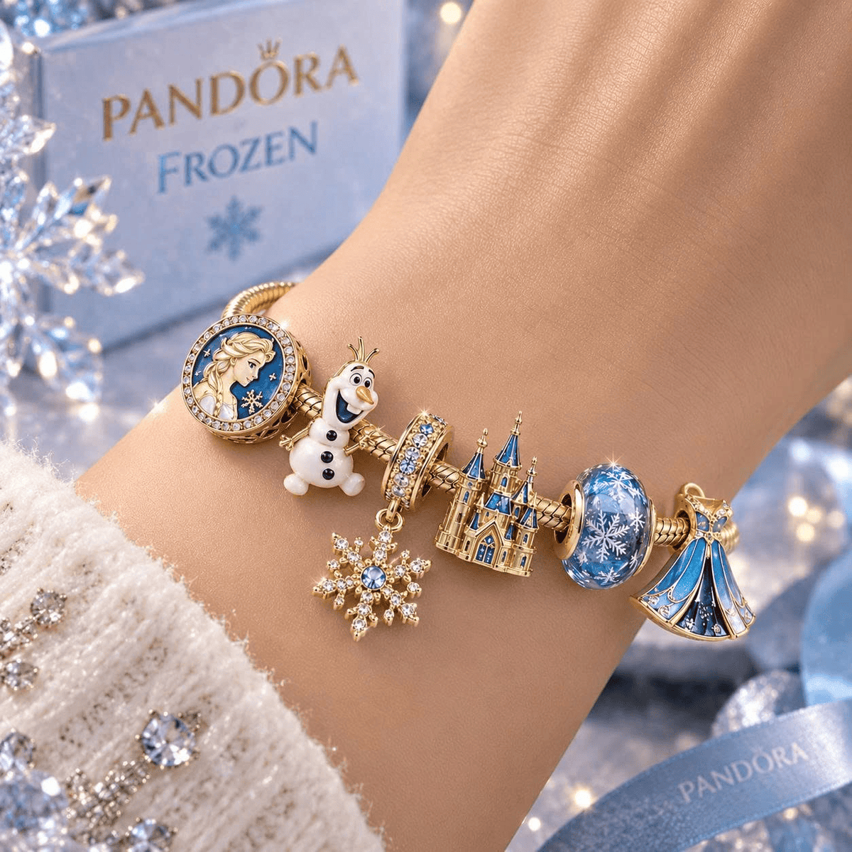 FRZ Gold Charm Bracelet Set VTH