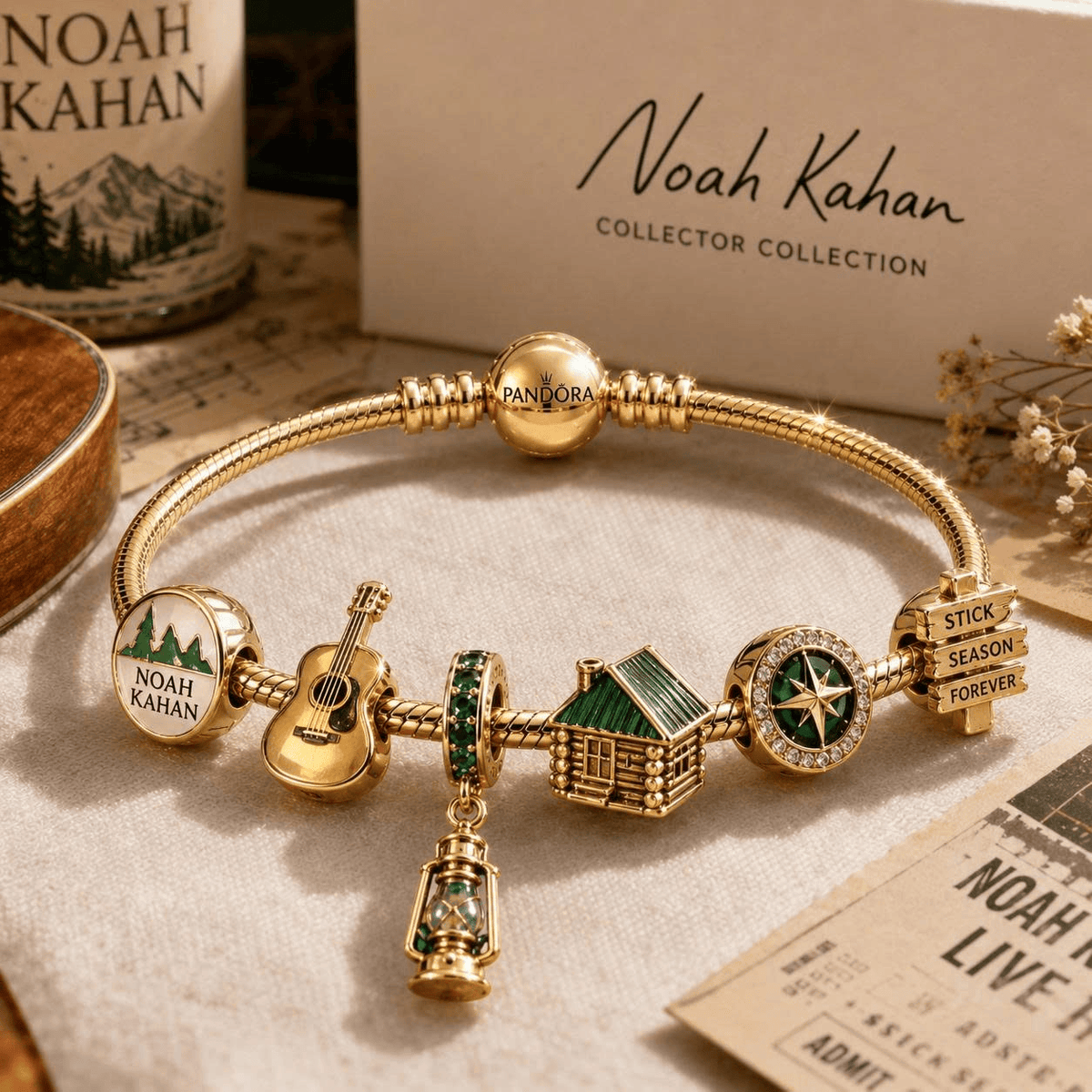 NKH Gold Charm Bracelet Set VTH
