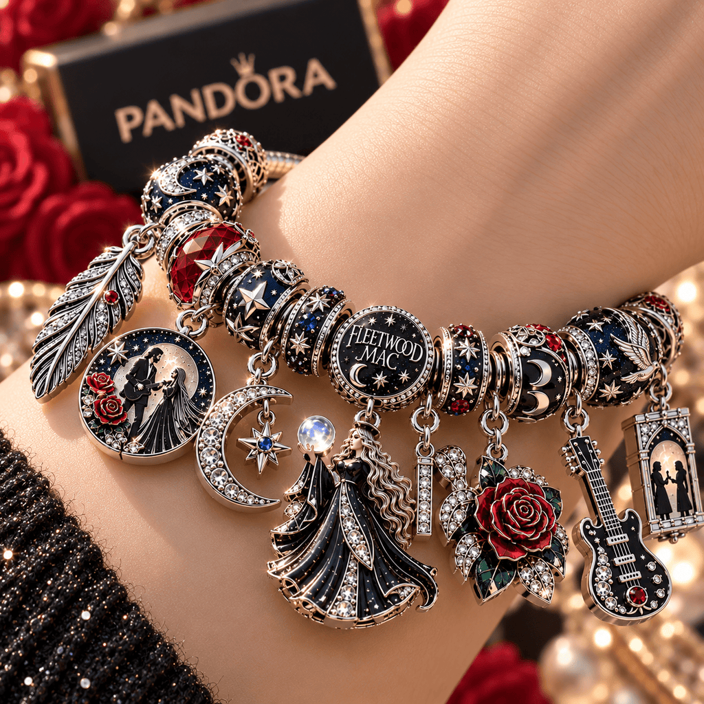 FLM Silver Charm Bracelet Set NTTB