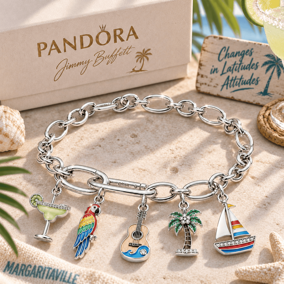 JBT Silver Charm Bracelet Set BMD