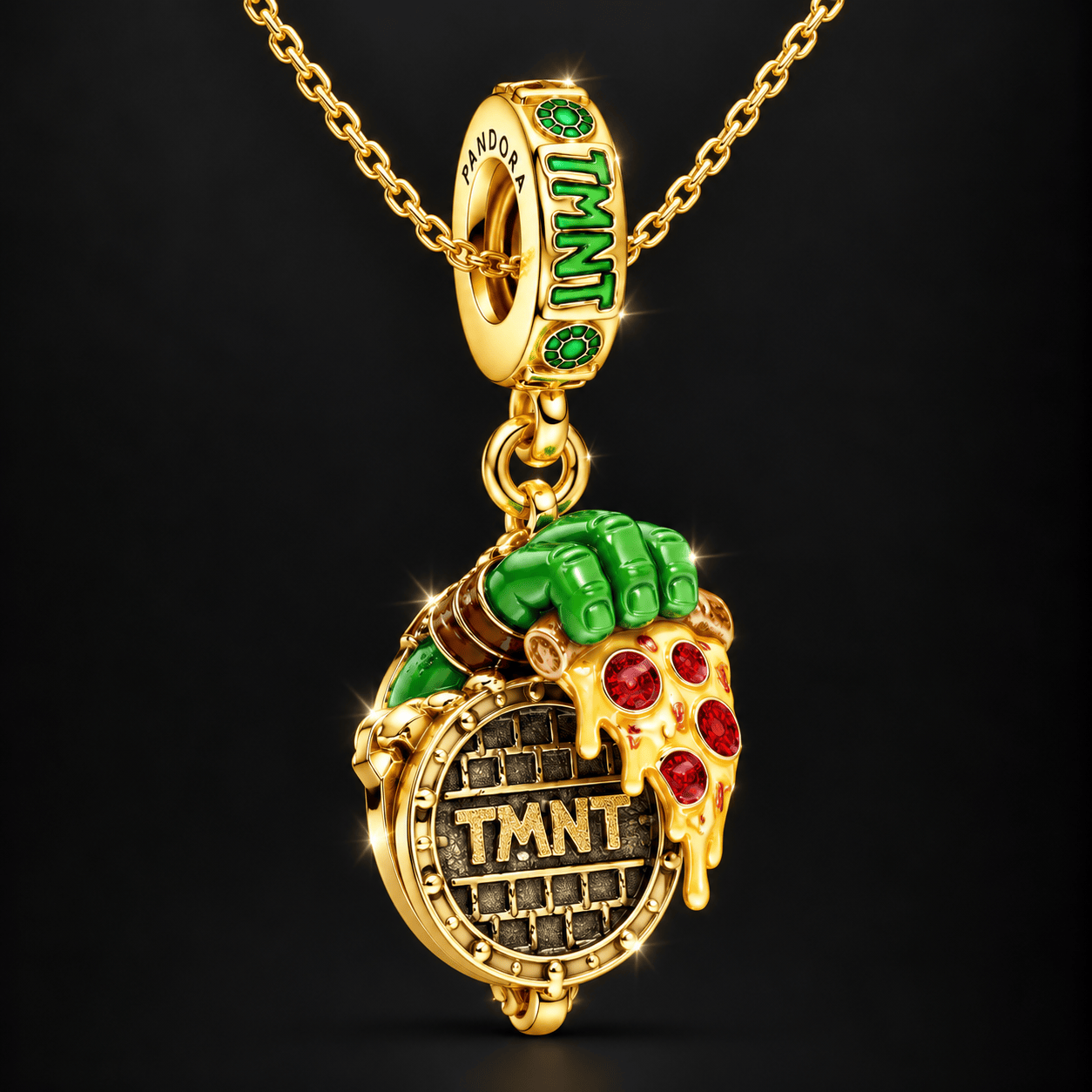 NJT Solid Gold Chain with Diamond Pendant BMD
