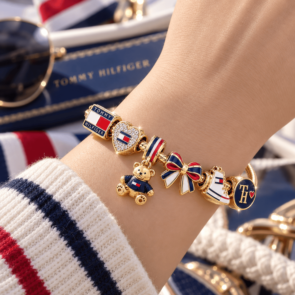 TMHFG Gold Charm Bracelet Set TTN