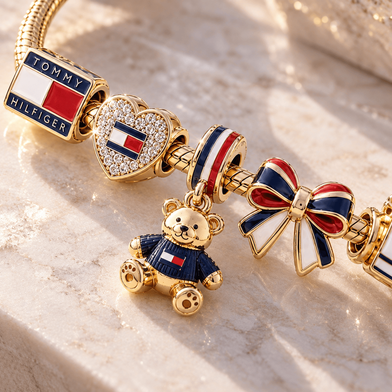 TMHFG Gold Charm Bracelet Set TTN
