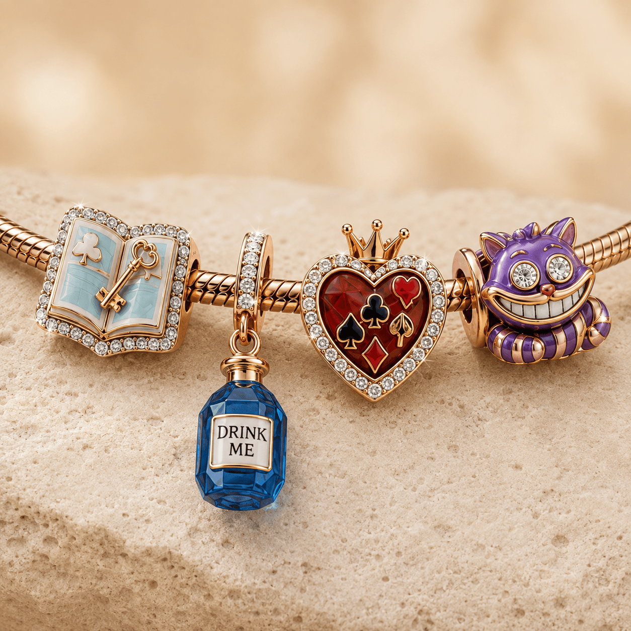 ALW Rose Gold Charm Bracelet Set TMH