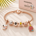 SNPY Rose Gold Charm Bracelet Set TTTT