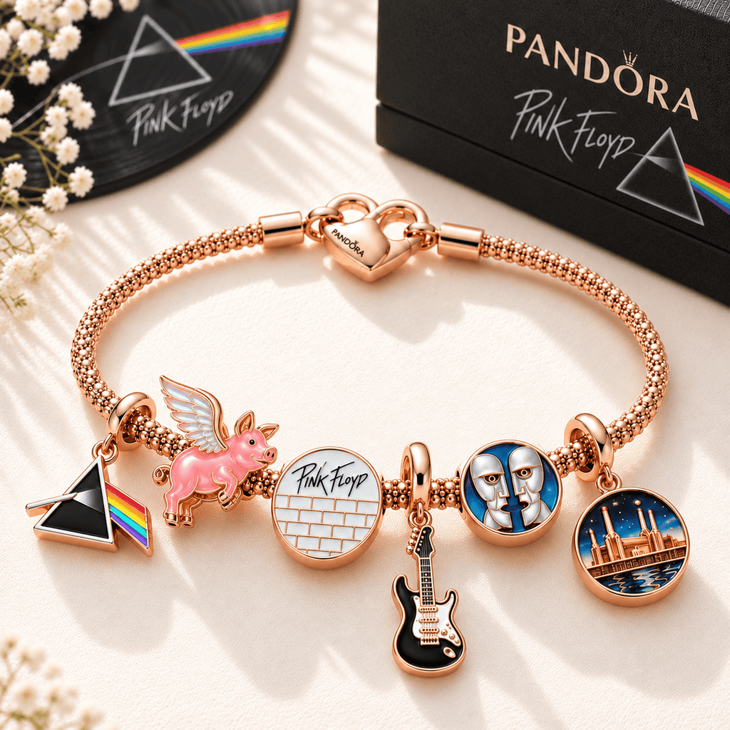 PKFL Rose Gold Charm Bracelet Set TTTT